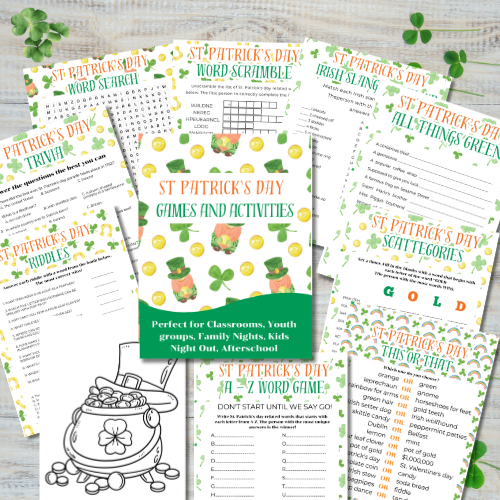 St. Patrick's Day Games Packet – Youth Group, Classroom Activities (PDF)