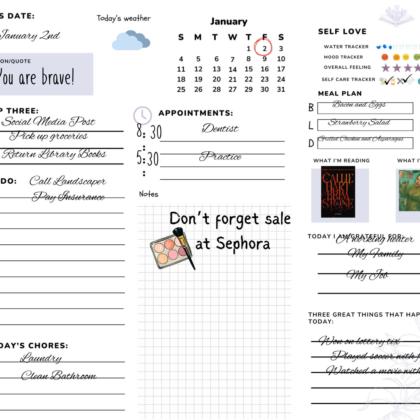 2026 Daily Digital Planner | ADHD Planner | All-In-One Digital Planner and Journal | iPad Planner for GoodNotes