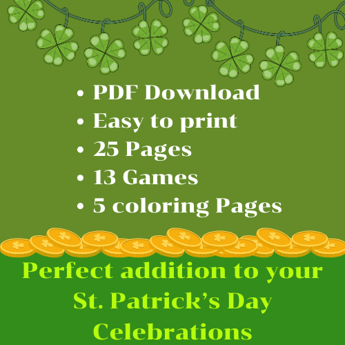 St. Patrick's Day Games Packet – Youth Group, Classroom Activities (PDF)