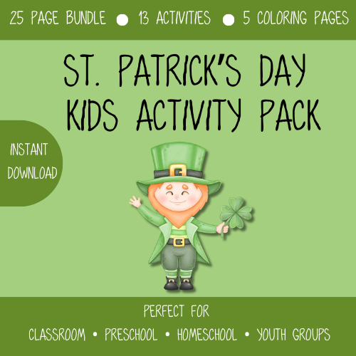 St. Patrick's Day Games Packet – Youth Group, Classroom Activities (PDF)