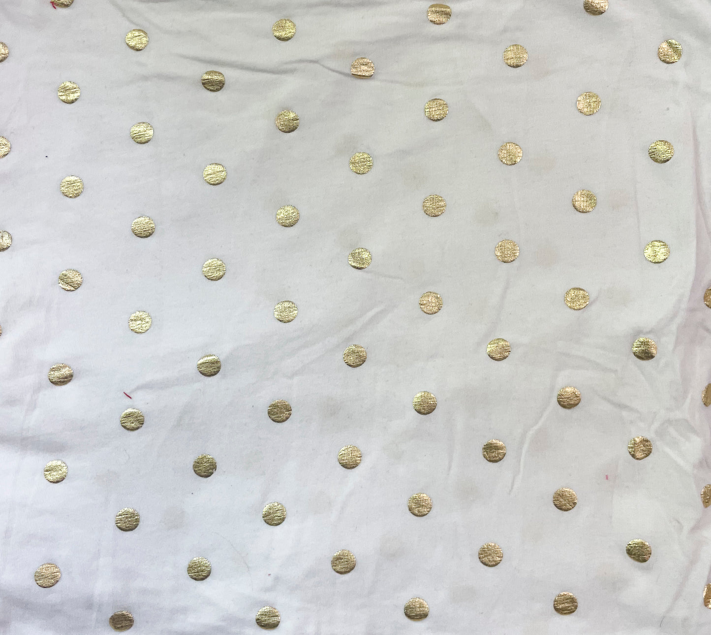 Cream and Gold Dots