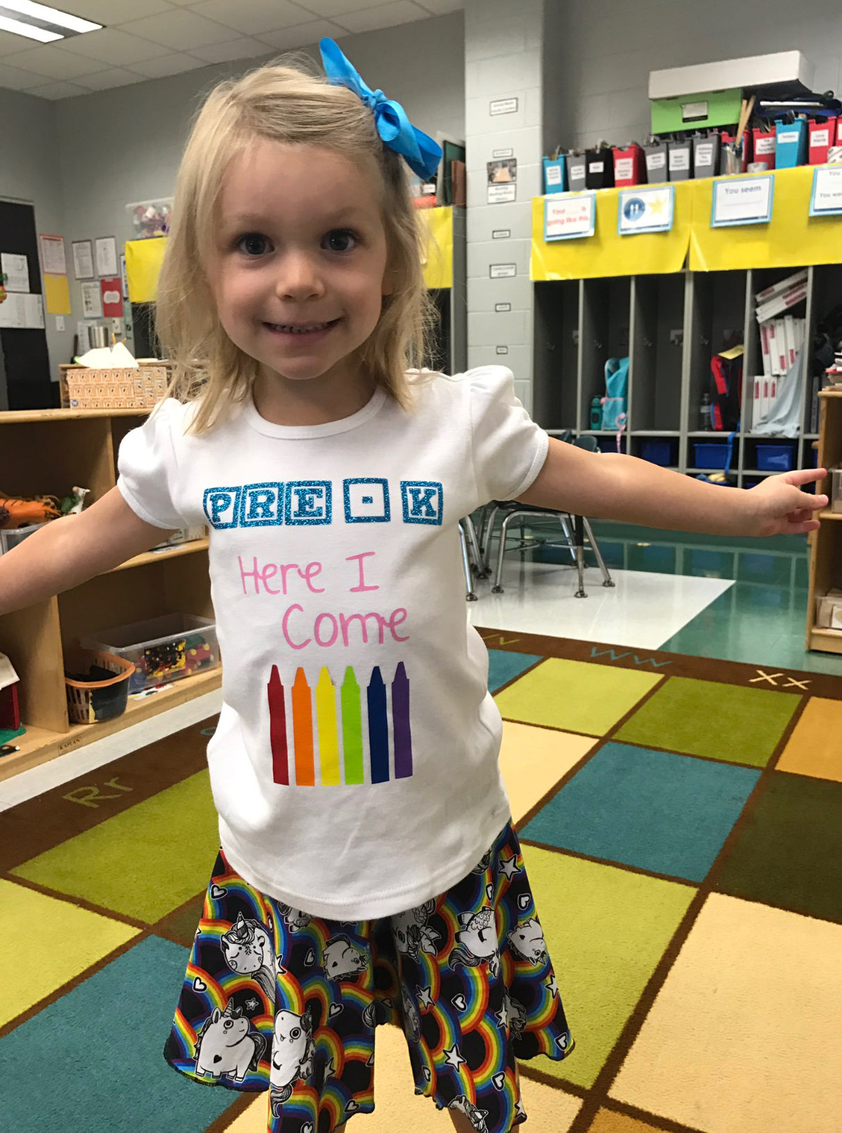 Handcrafted Children's Clothing, Clothing for Children and Parents, Pre-K Here I Come- First Day of School Shirts, chi-fashionista