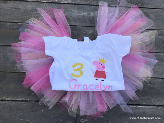 Peppa Pig Inspired Birthday Shirt