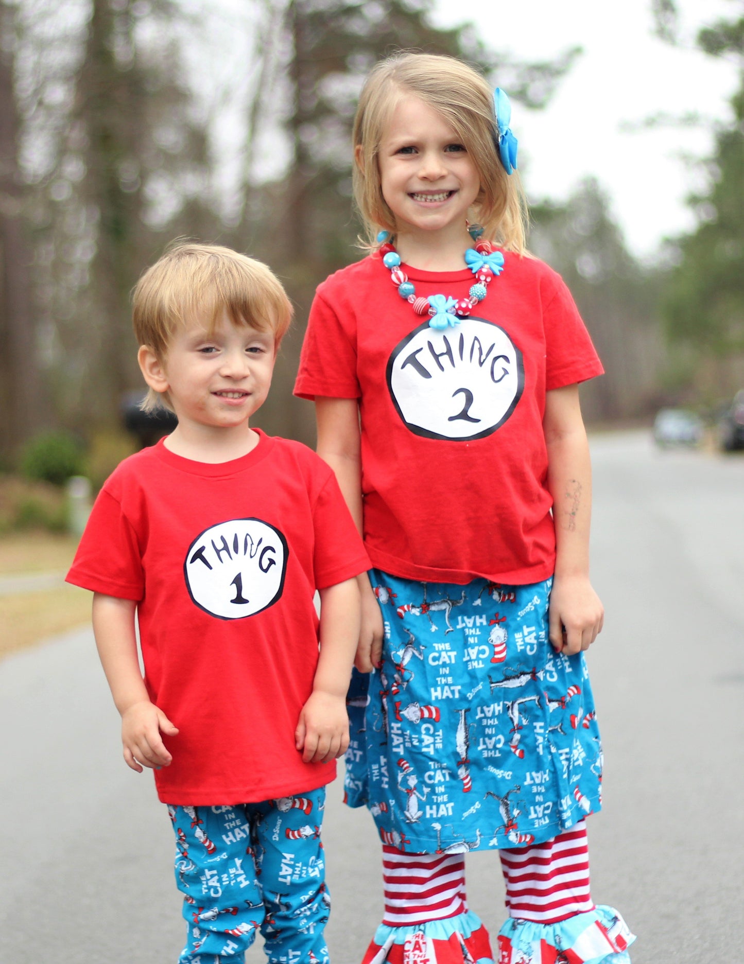 Thing 1 & Thing 2 Tees -Suess Inspired