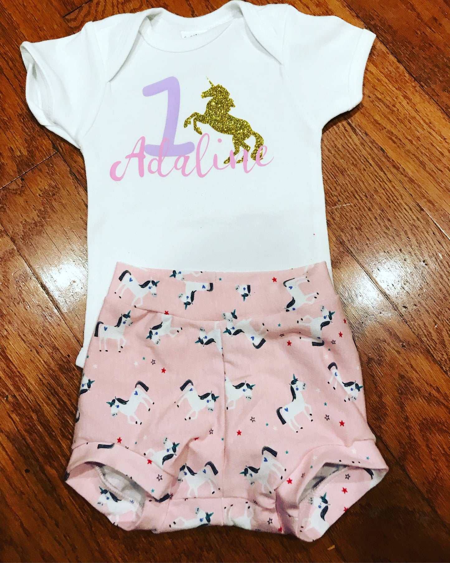 Handcrafted Children's Clothing, Clothing for Children and Parents, Unicorn 1st Birthday Shirt, chi-fashionista