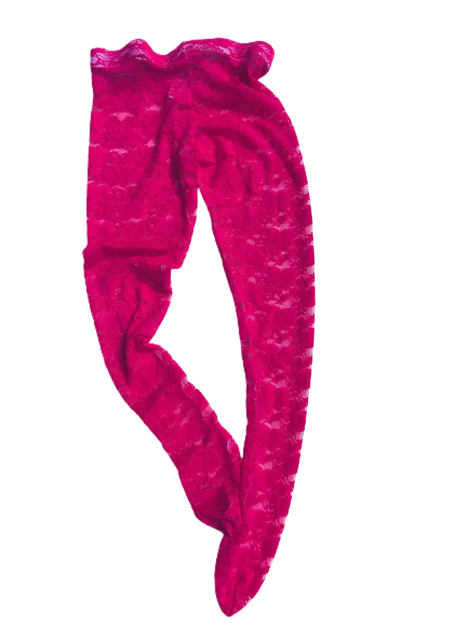 Fuchsia Lace tights, Lace Tights, Handmade tights