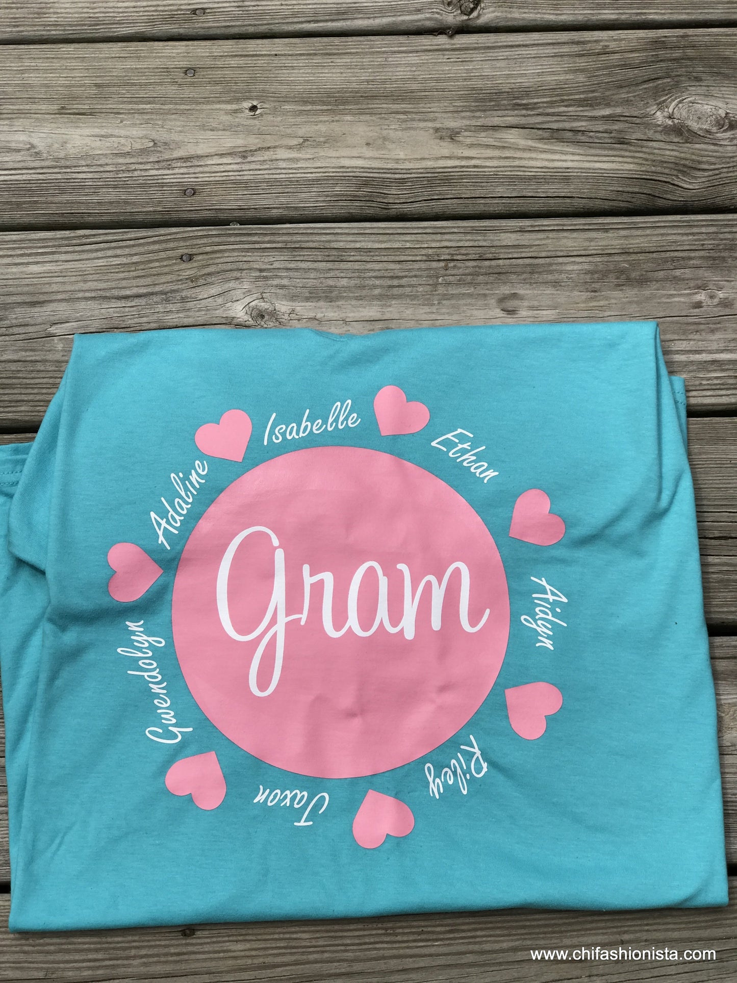 Gram with Grandchildren's names