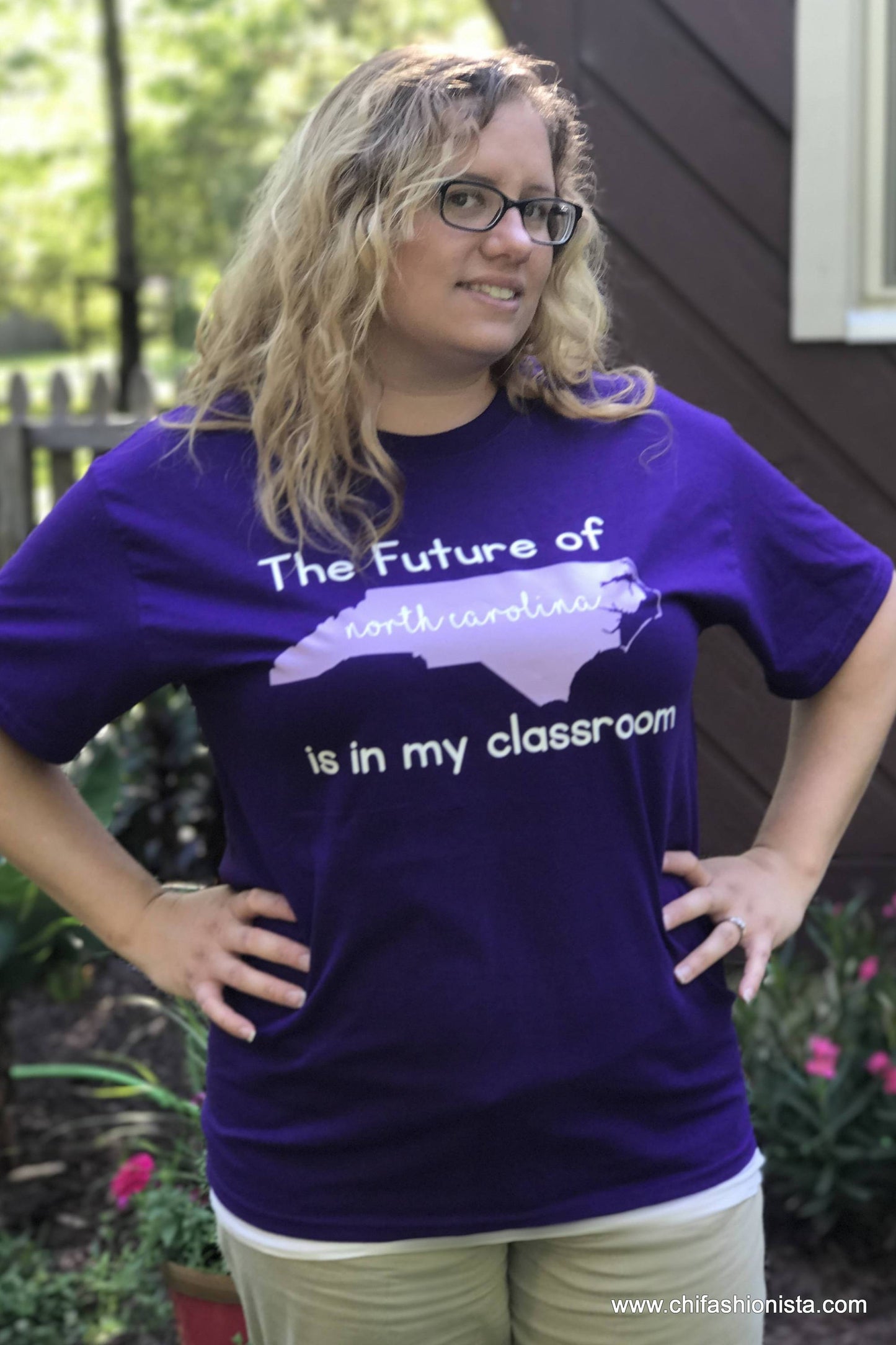 Handcrafted Children's Clothing, Clothing for Children and Parents, North Carolina Teacher- Future of North Carolina is in my Classroom Shirt - Teacher Gifts, chi-fashionista
