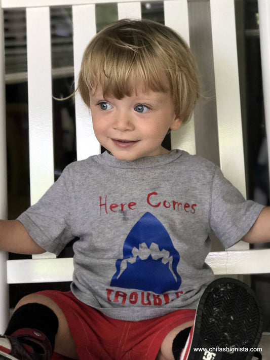Handcrafted Children's Clothing, Clothing for Children and Parents, Shark Week Inspired- Toddler Shirt, chi-fashionista
