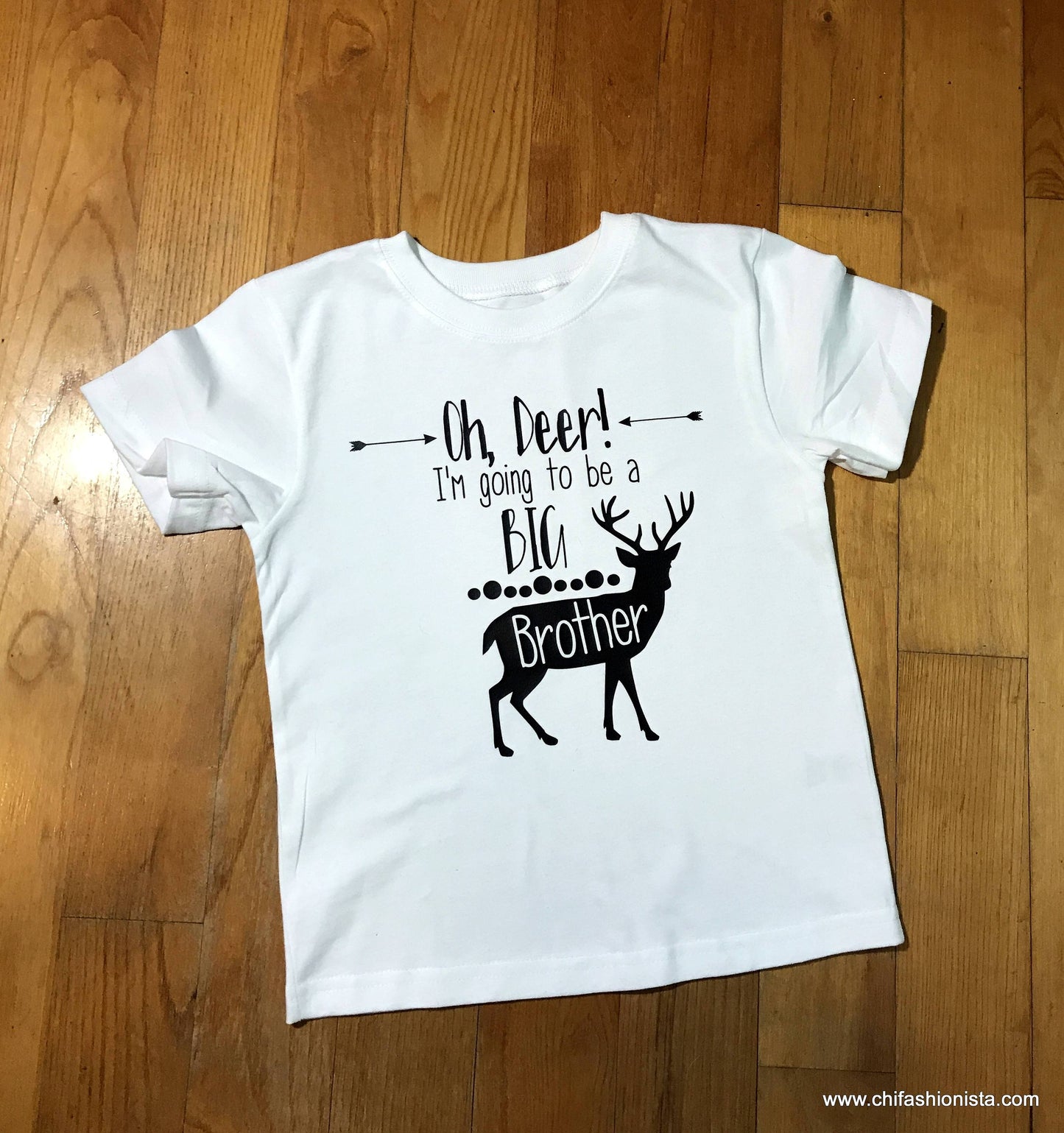 Handcrafted Children's Clothing, Clothing for Children and Parents, Oh Deer, I'm Going to Be a Big Brother- Pregnancy Announcement Shirt, chi-fashionista