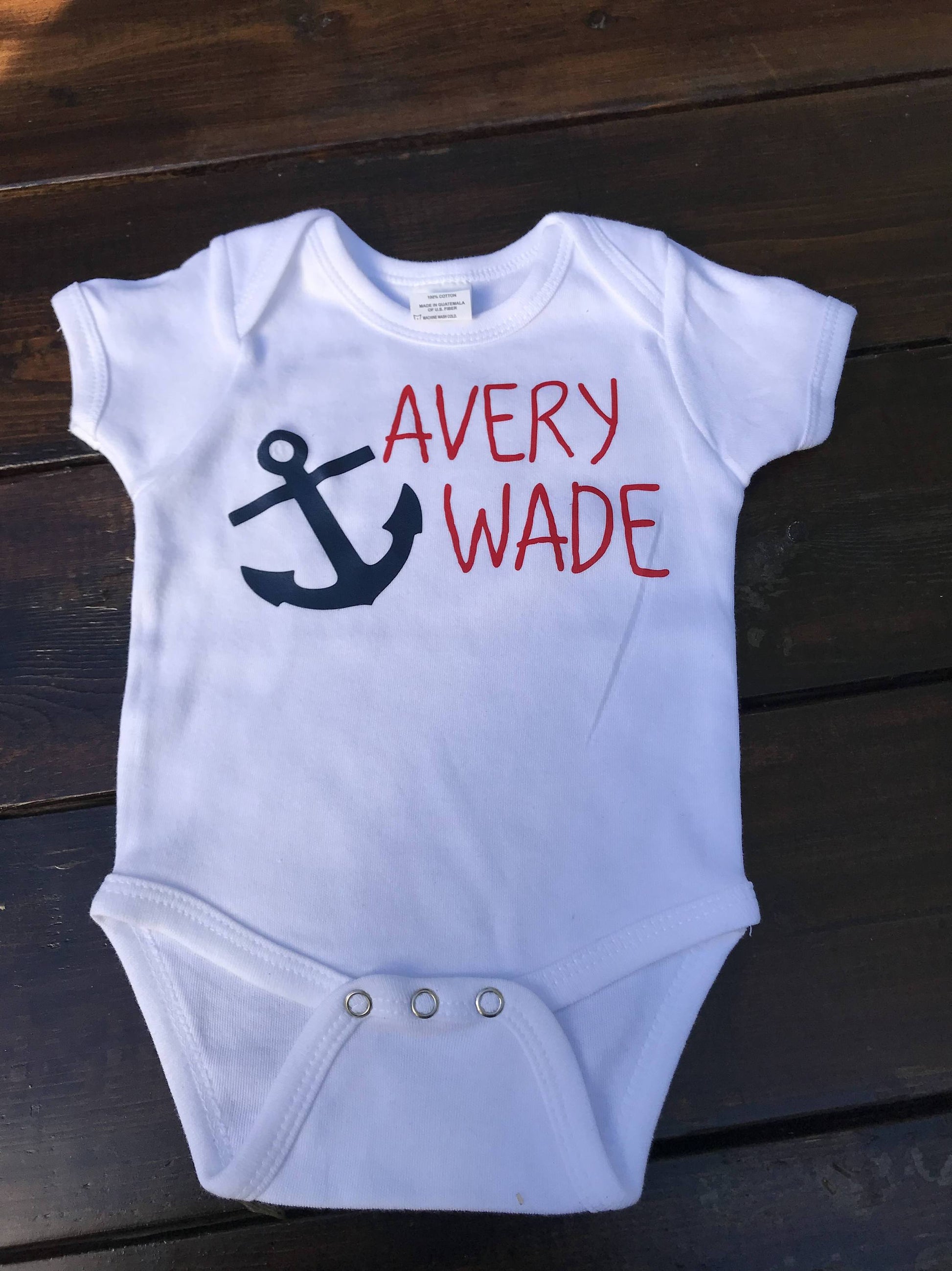 Handcrafted Children's Clothing, Clothing for Children and Parents, Nautical Birth Announcement-Baby Name Shirt, chi-fashionista