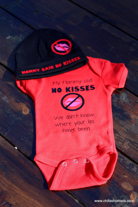 Handcrafted Children's Clothing, Clothing for Children and Parents, NO Kisses - We don't know where your lips have been, chi-fashionista