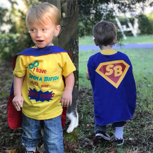 Handcrafted Children's Clothing, Clothing for Children and Parents, Spina Bifida Hero Cape - Super Hero Cape for Special Needs Kids, chi-fashionista