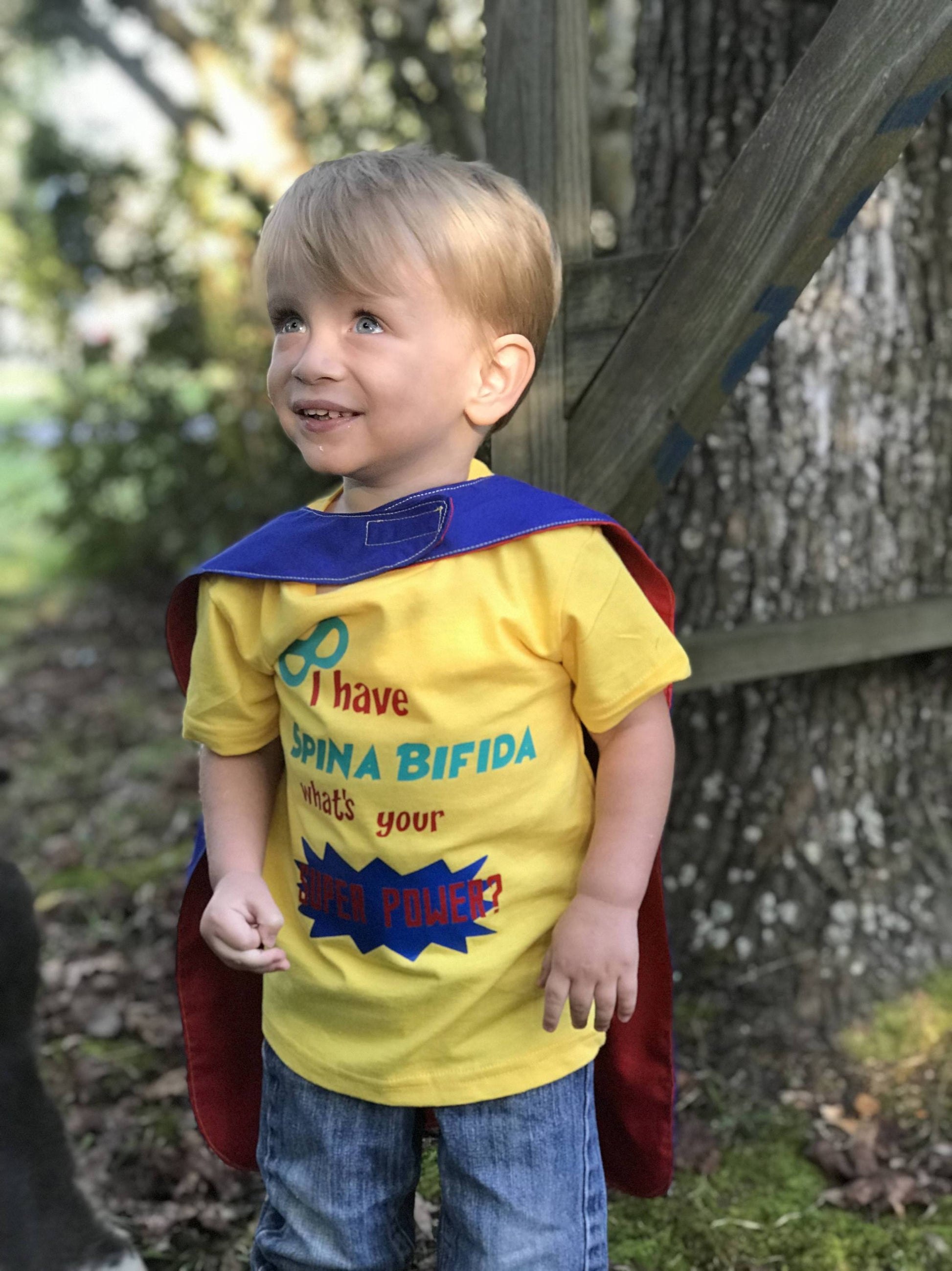 Handcrafted Children's Clothing, Clothing for Children and Parents, Spina Bifida Awareness Shirt - Super Hero inspired Special Needs Awareness shirt, chi-fashionista