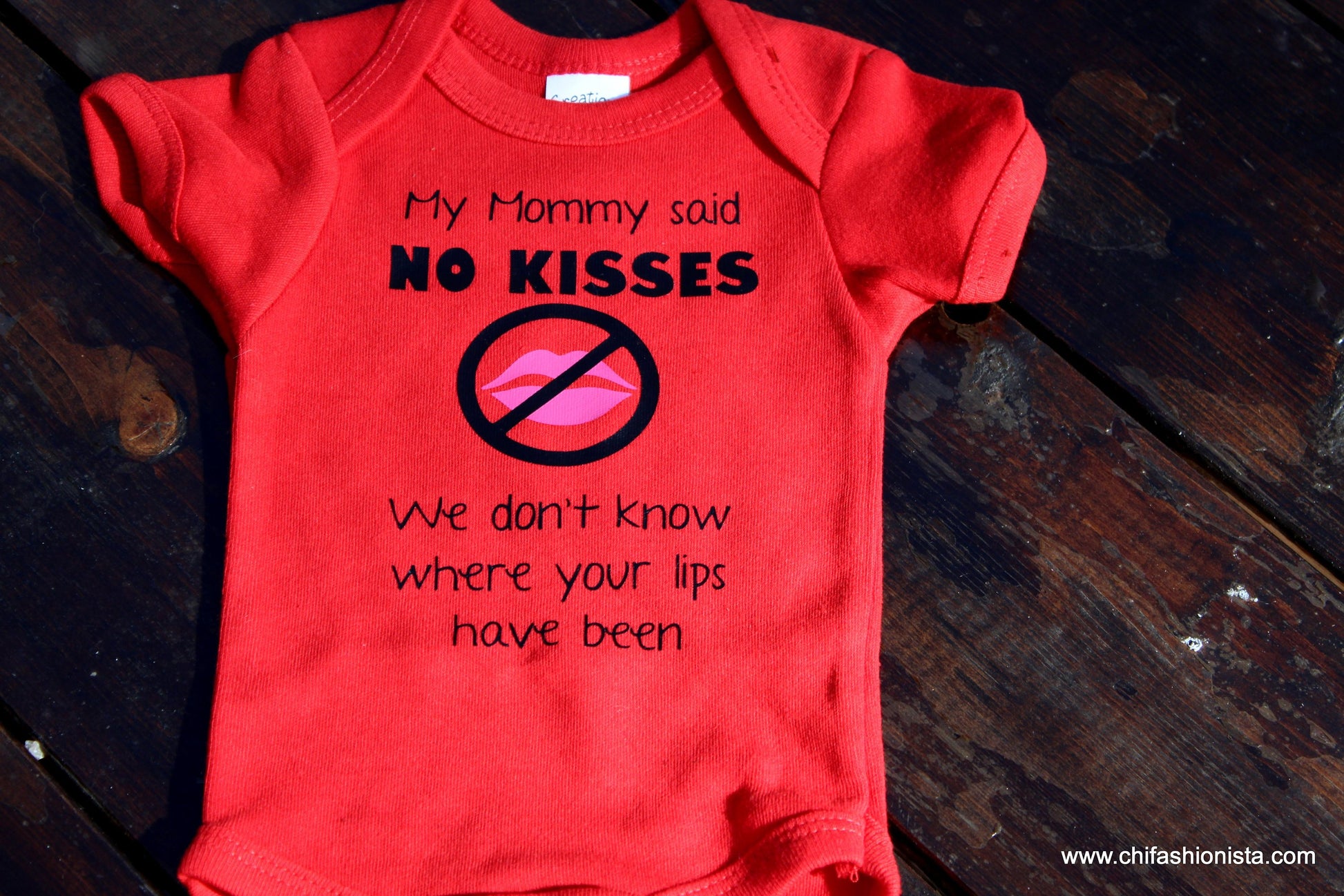 Handcrafted Children's Clothing, Clothing for Children and Parents, NO Kisses - We don't know where your lips have been, chi-fashionista